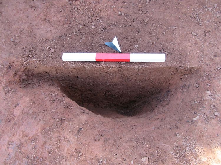 Thumbnail of SW facing shot of posthole 47070