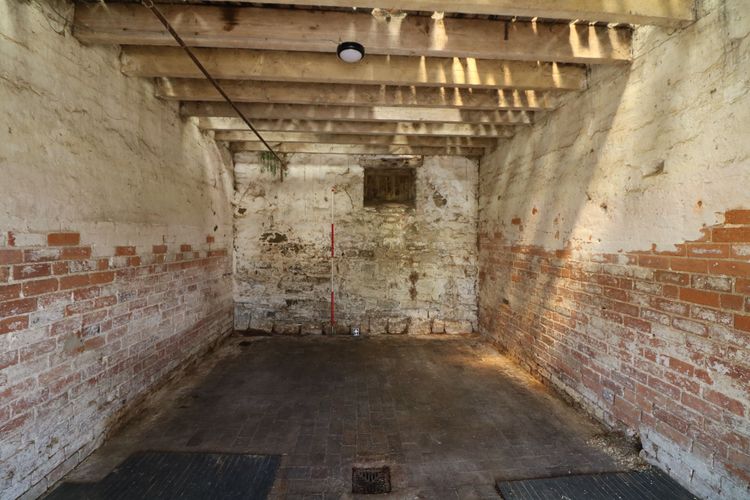 Thumbnail of Figure 17 and 56 Interior of stable Room B2 looking north