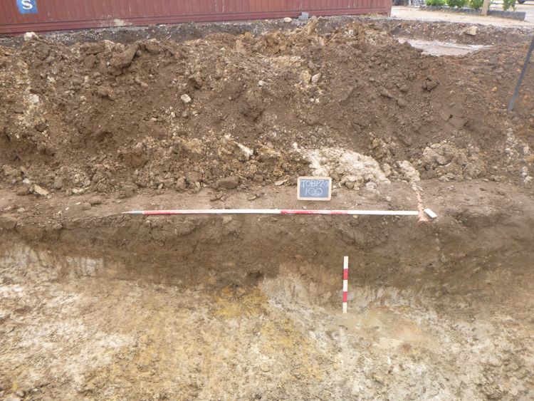 Thumbnail of Northeast facing section of pits [392], [394], [396], and [398]