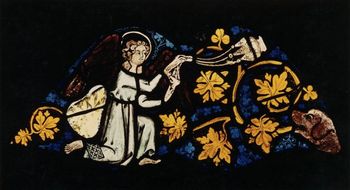 Photograph showing censing angel and dog from Oxford, Christ Church, Oxford Cathedral, sVII G1