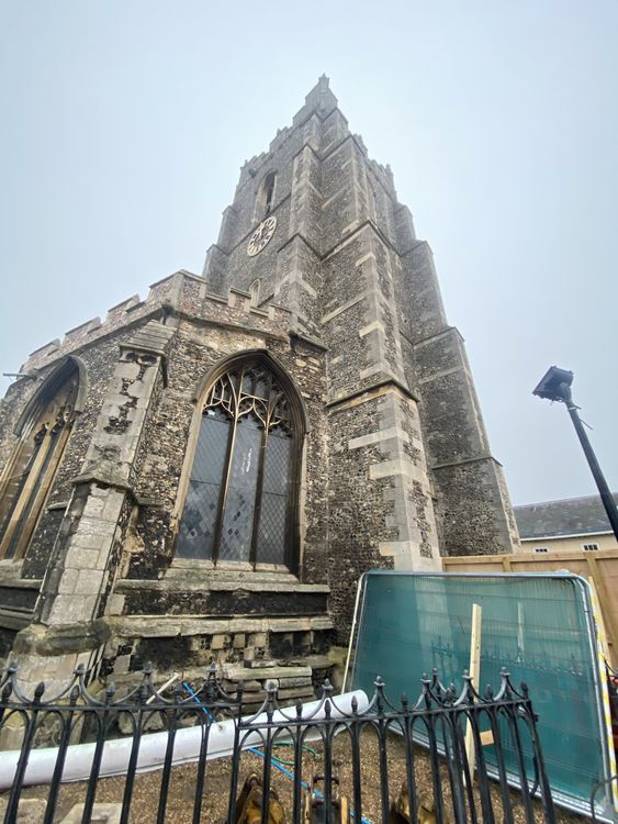 colchest3-418511: Site Data and Records from an Archaeological Watching Brief at St Peter's Church, Market Hill, Sudbury, Suffolk, 2021-2022. Copyright:  Colchester Archaeological Trust