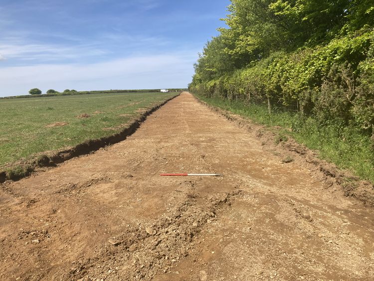 Post-ex shot of site. Looking W