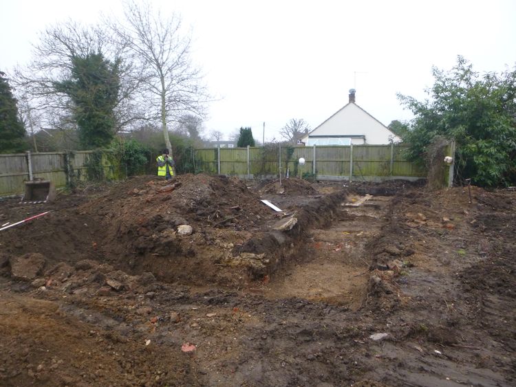 colchest3-273151: Digital Archive from an Archaeological Evaluation to the rear of Swan View, The Street, Hatfield Peveral, Essex, January 2017. Copyright:  Colchester Archaeological Trust