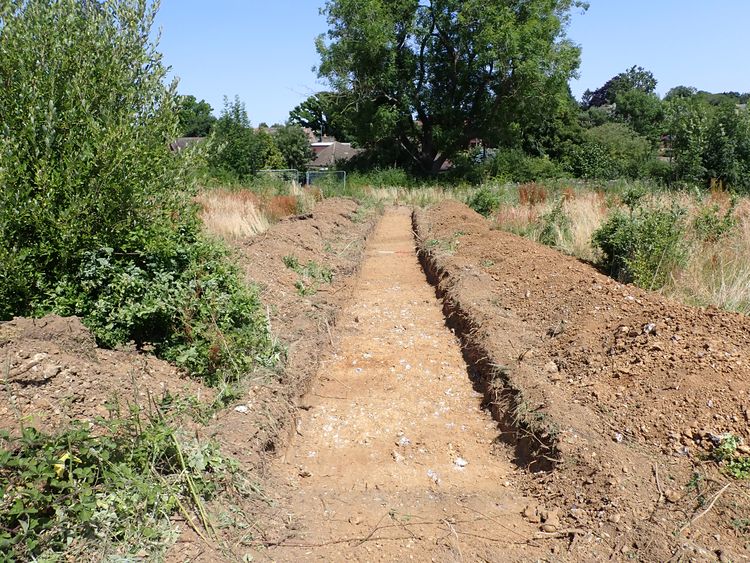 albionar1-504838: Images and CAD Data from an Archaeological Evaluation at Mancroft Road, Caddington, Bedfordshire, July 2022. Copyright:  Albion Archaeology