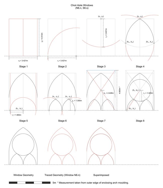 Thumbnail of Hypothesised step-by-step design process for window tracery in window N6.n (choir aisle) at Reims Cathedral in France.