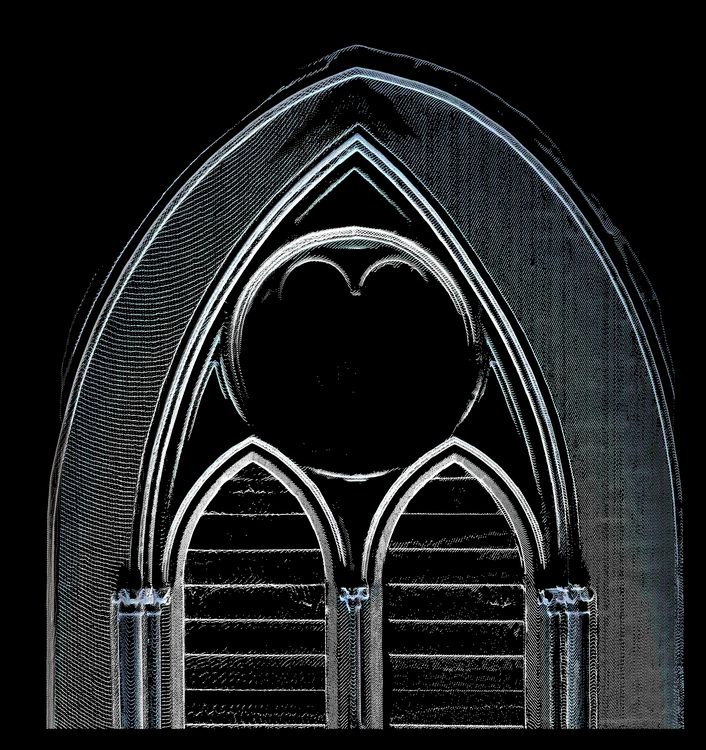 Thumbnail of Orthorectified image of point cloud showing internal section view of tracery in window S6.4.w (south transept) at Westminster Abbey in England (UK).