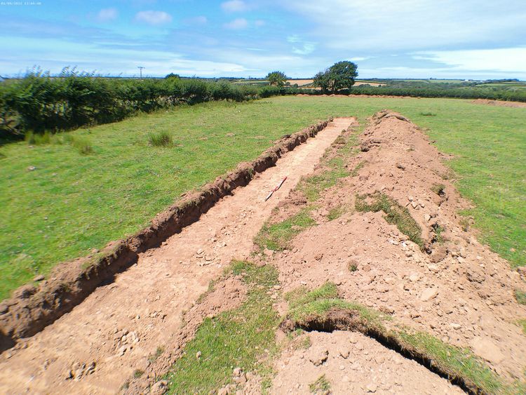 southwes1-424470: Digital Archive from a Geophysical Survey and Archaeological Evaluation at Pengilly Way, Hartland, Torridge, Devon, June 2021. Copyright:  South West Archaeology Ltd