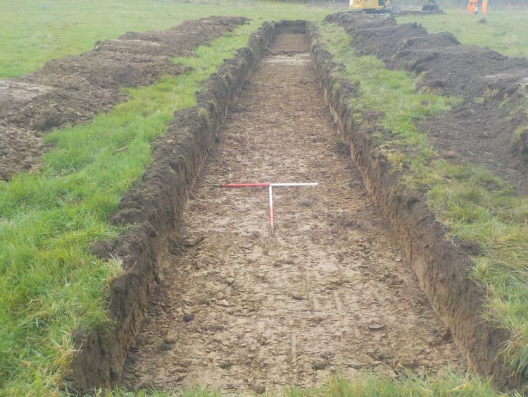 redriver2-511876: Digital Archive from an Archaeological Evaluation at Bore Hill Farm, Deverill Road, Warminster, Wiltshire, November 2022. Copyright:  Red River Archaeology