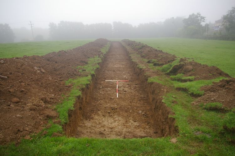 Thumbnail of A shot of Trench 03; looking east-north-east (1m and 2m scales).