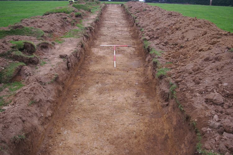 Thumbnail of A shot of Trench 04; looking north-north-west (1m and 2m scales).