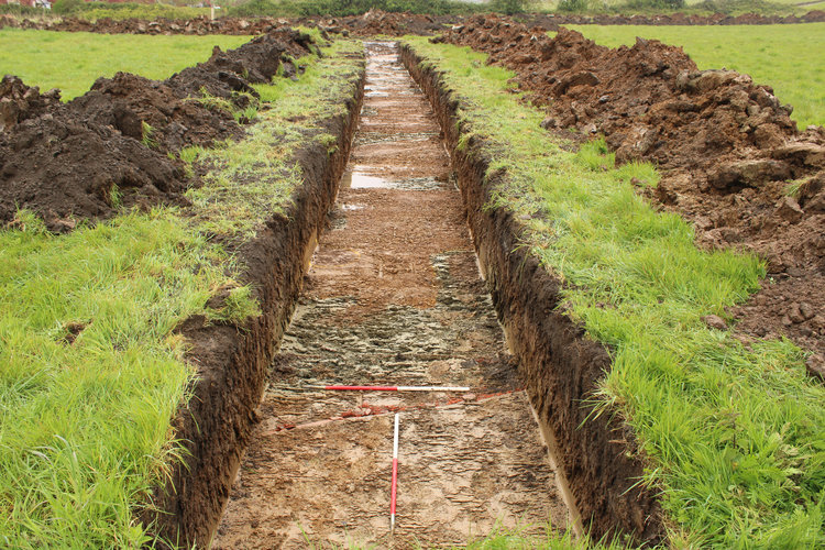 fieldsec1-525138: Digital Archive from an Archaeological Evaluation at Holloway, Pershore, Worcestershire, April to May 2024. Copyright:  Worcestershire Archaeology