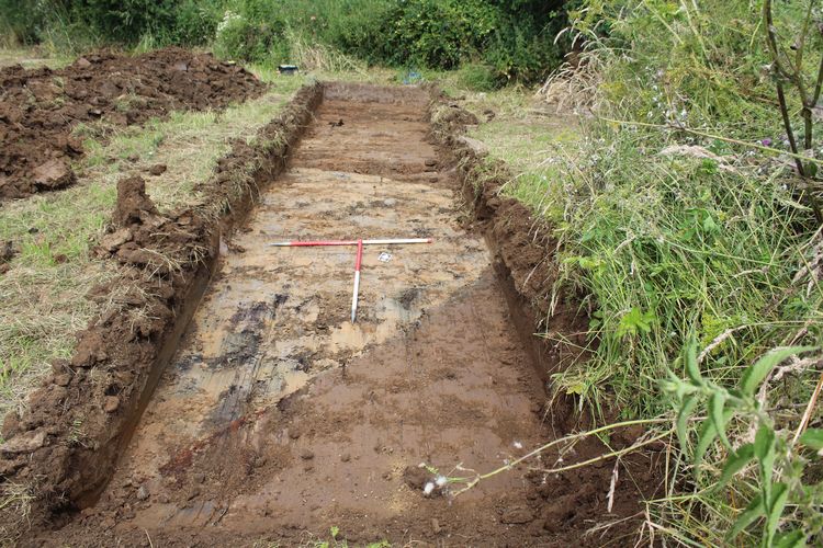 molanort1-502127: Digital Archive from an Archaeological Trial Trench Evaluation at 28 Harborough Road, Clipston, Northamptonshire, July 2021. Copyright:  MOLA Northampton