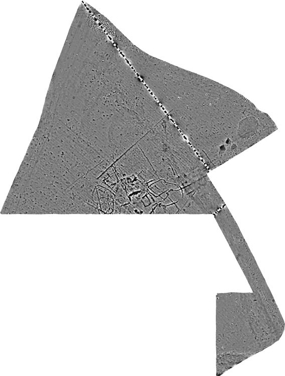 archaeol20-534098: Digital Archive from a Magnetometer Survey at Church Farm, Barnsley, Gloucestershire, March 2024. Copyright:  Archaeological Surveys Ltd