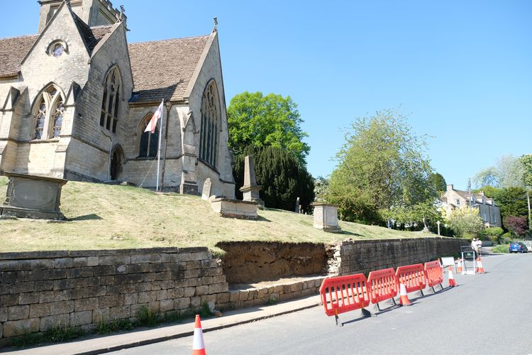 urbanarc1-532940: Digital Archive from an Archaeological Watching Brief at St Giles Church, Uley, Gloucestershire, 2025. Copyright:  Urban Archaeology
