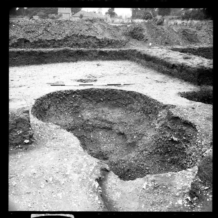 Thumbnail of 1-1 View looking W of trench AII with scale