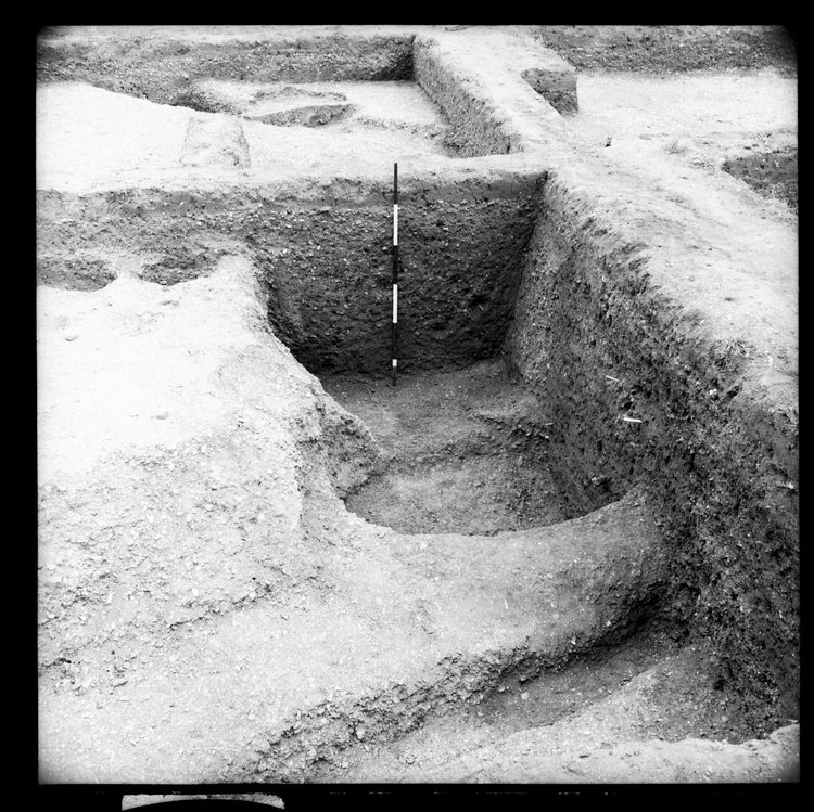 Thumbnail of 1-7 View looking SE of trench A IV with scale