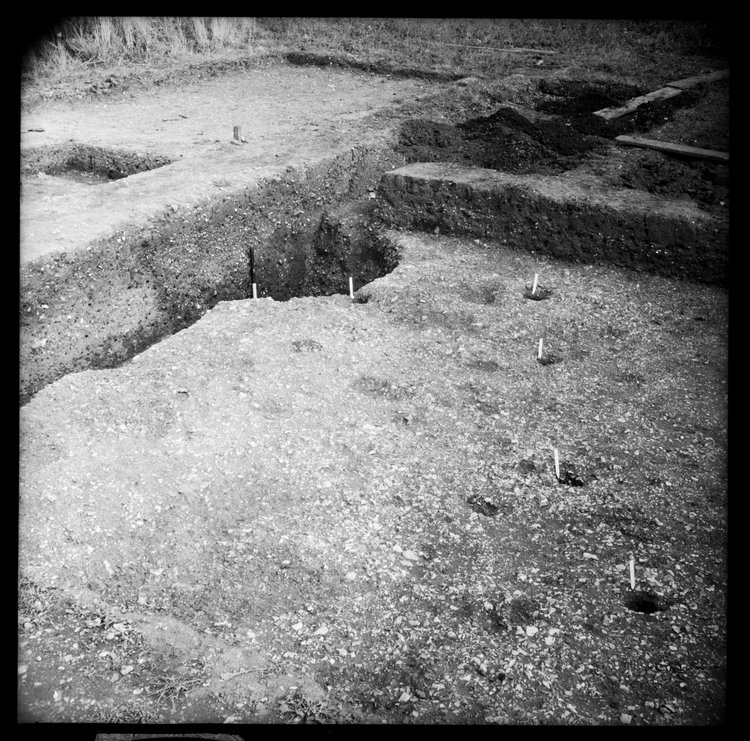 Thumbnail of 10-2 View looking E of trench plus I with scale