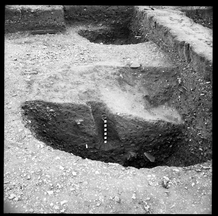 Thumbnail of 11-4 View looking NE of pits in trench AII with scale