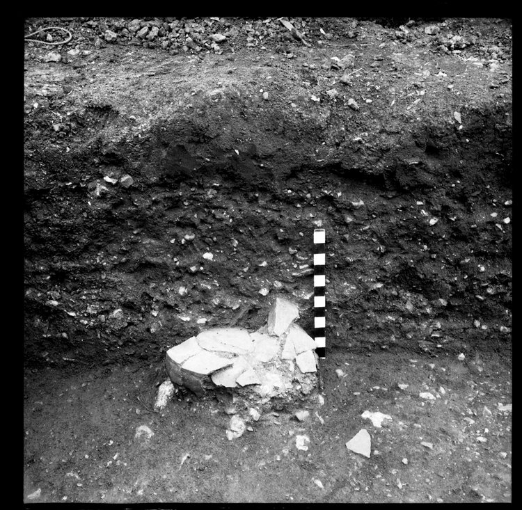 Thumbnail of 14-3 Close up of vessel in section of unknown trench with scale