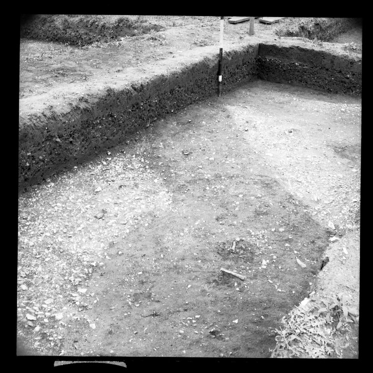 Thumbnail of 2-1 View looking SW of trench IV with scale