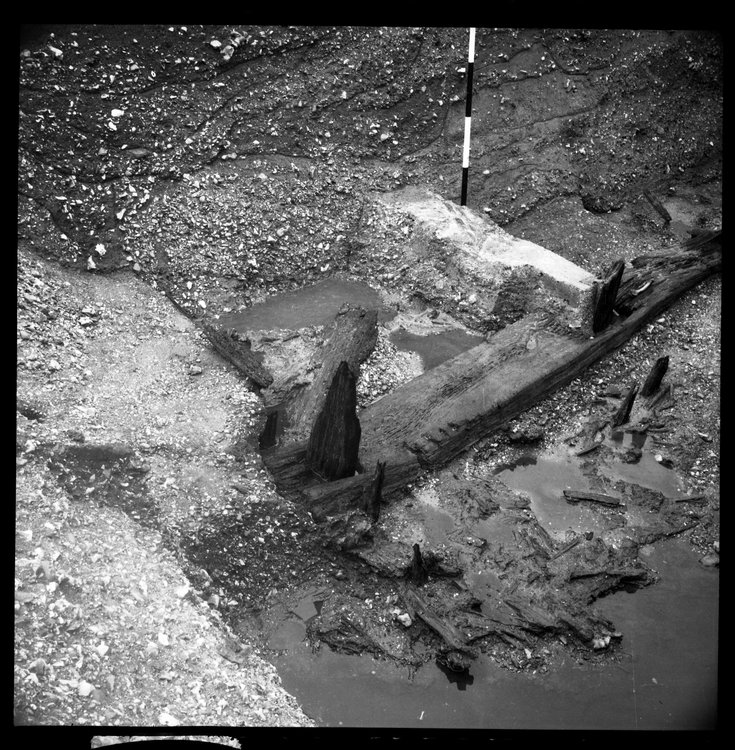 Thumbnail of 27-4 View looking N of Beam A and N section of Great Ditch I with scale - 5