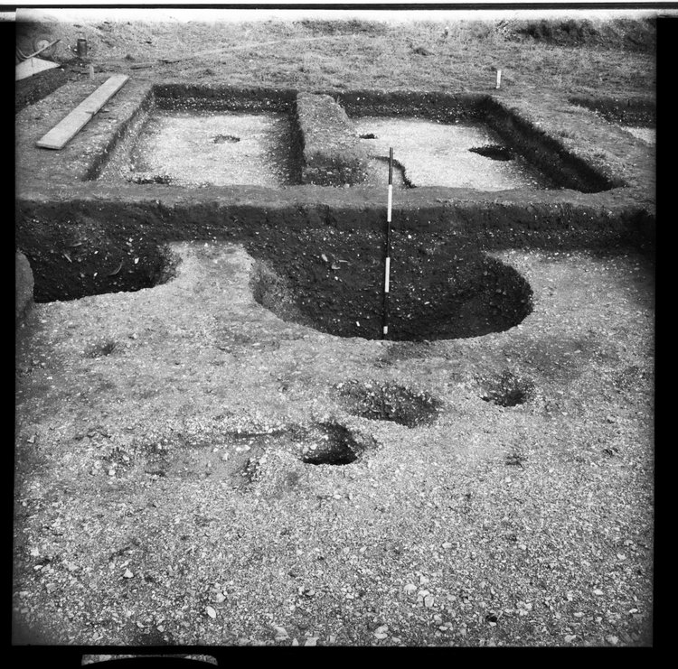 Thumbnail of 3-2 View looking E of trench AII with scale