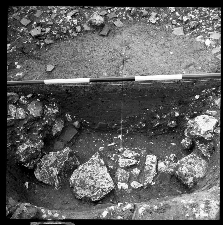 Thumbnail of 36-2 Close up of section of curvilinear feature in unknown trench with scale