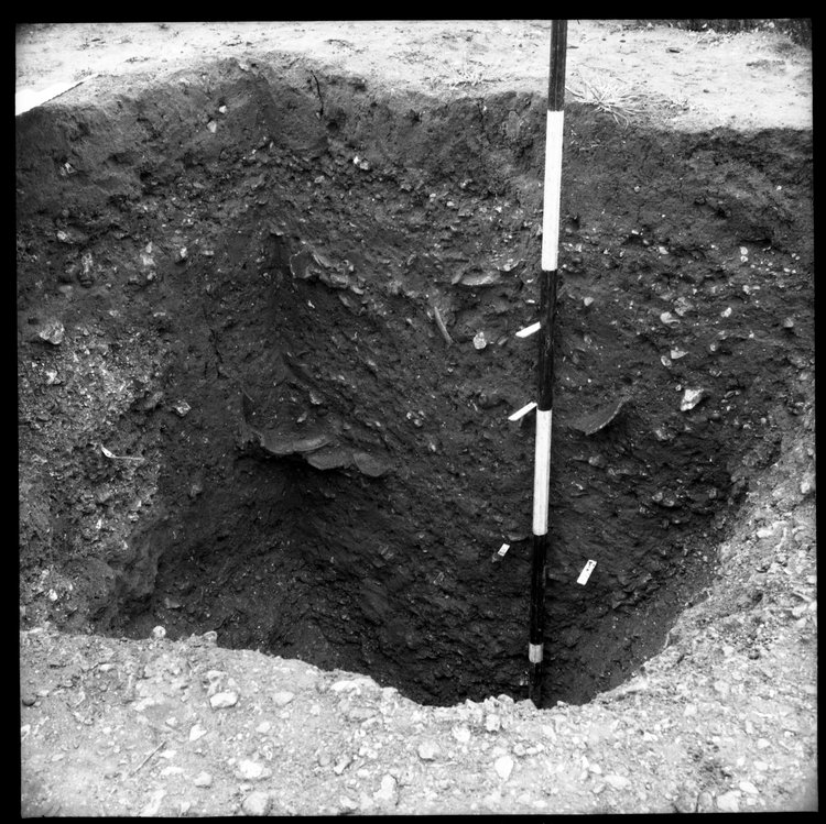 Thumbnail of 5-3 Close up of pit section in NE corner of AII with scale and context markers