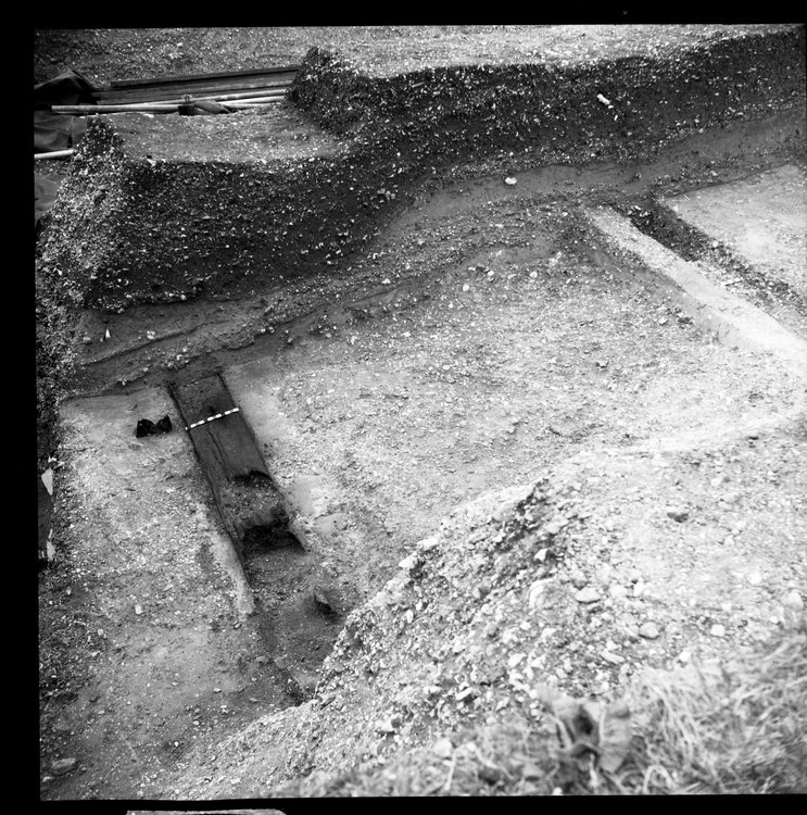 Thumbnail of 50-1 View looking NW of Beams B and C in Great Ditch II middle section with scale