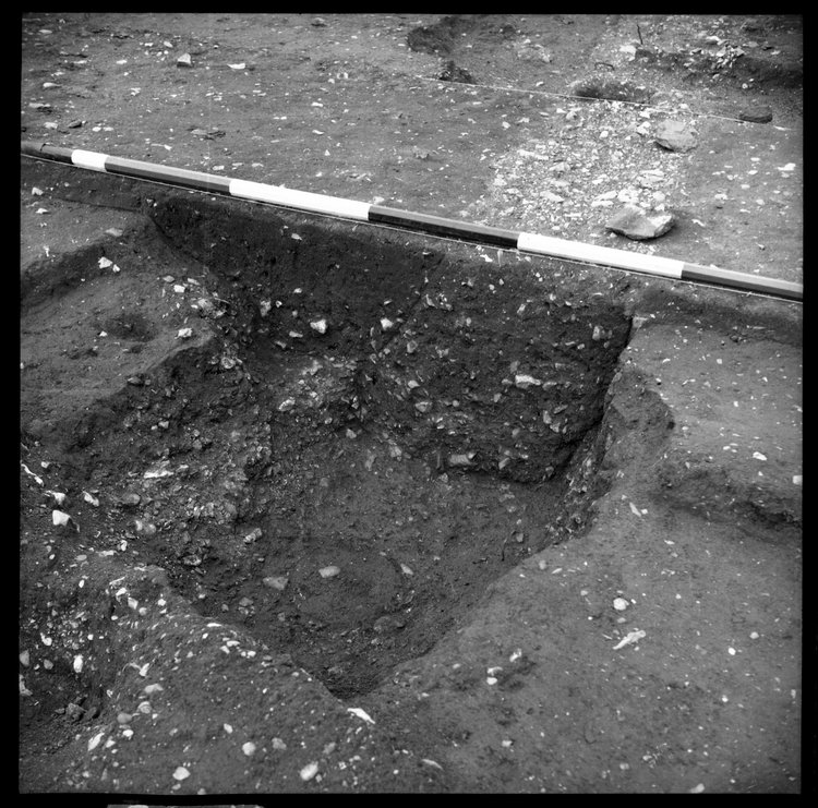 Thumbnail of 67-1 Close up of section of foundation trench in IDX with scale