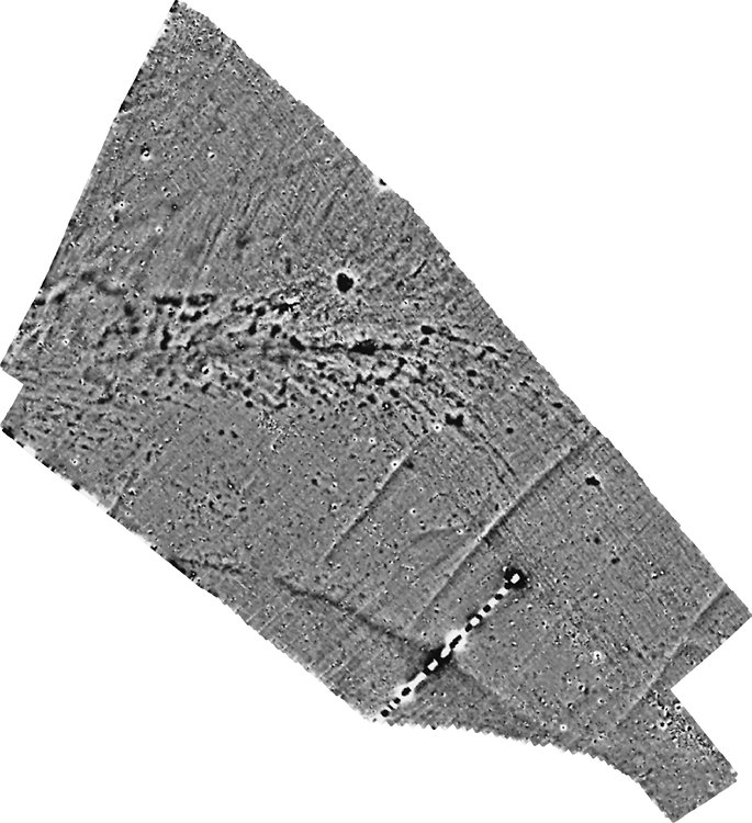 archaeol20-543115: Digital Archive from a Magnetometer Survey at Glebe Field, Sheepdrove Farm, Lambourn, West Berkshire, September 2025. Copyright:  Archaeological Surveys Ltd