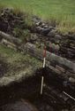Thumbnail of 1968 photograph of Trench I on West Front, looking north-east, showing foundations of main west wall.