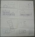 Thumbnail of 1968 photograph of floorplans and elevations of Mason's House and Out-Buildings at Manor Lodge.