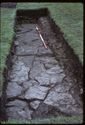 Thumbnail of 1972 photograph of Trench B1, Site XXIII (Outer Courtyard), looking east, showing footings of east-west wall.
