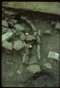 Thumbnail of 1976 photograph of Site XIV (Inner Courtyard), looking east, showing pot sherds in stone drain.