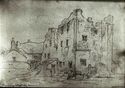 Thumbnail of 1833 pen and ink sketch by G. Nicholson, showing ruins of Sheffield Manor Lodge.