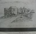 Thumbnail of 1818 pencil sketch by Joseph Corker, showing buildings at Sheffield Manor Lodge. Text below reads 