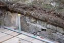 Thumbnail of The heavy overhanging wall plate and the closer beam with its large square nails. A view looking south-east