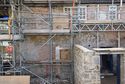 Thumbnail of The western part of the north wall. The blocked ground-floor window J is at the centre
