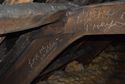 Thumbnail of “Love one another” on the principal rafter of the same truss