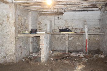 Building Survey of Oakwood Hall, Wylam: Interior shot of the cellar