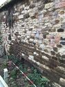 Thumbnail of Rear wall. Blocked openings in first floor (right  of V scale) & ground floor (right of H scale). Facing SW