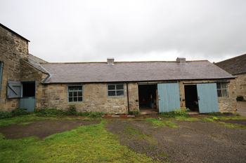 Historic Building Recording at Snitterton Hall Farm: North facing shot of the southern elevation of Barn A taken from the courtyard