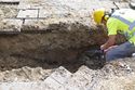 Thumbnail of Working shot of excavcating modern concrete out of trench