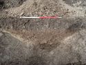 Thumbnail of View NW trench 2 S.202 ditch 214 1x1m scale