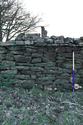 Thumbnail of North facing brick wall of cemetery boundaries