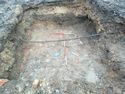 Thumbnail of North-east facing shot of trench 1 during evaluations on land adjacent to 28 Hill Cottage Gardens (2m x 1m scale)