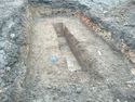 Thumbnail of South facing shot of trench 2 taken during archaeological evaluations at 28 Hill Cottage Gardens (2m x 1m scale)