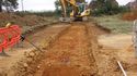 Thumbnail of View NW, Drainage pipe soil strip - View NB