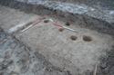 Thumbnail of North-east facing shot of possible building in Trench 12 (1m x 1m scale)